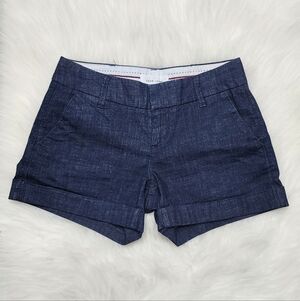Dear John Hampton Mid Rise Cuffed Denim Shorts Dark Wash Blue Size 25